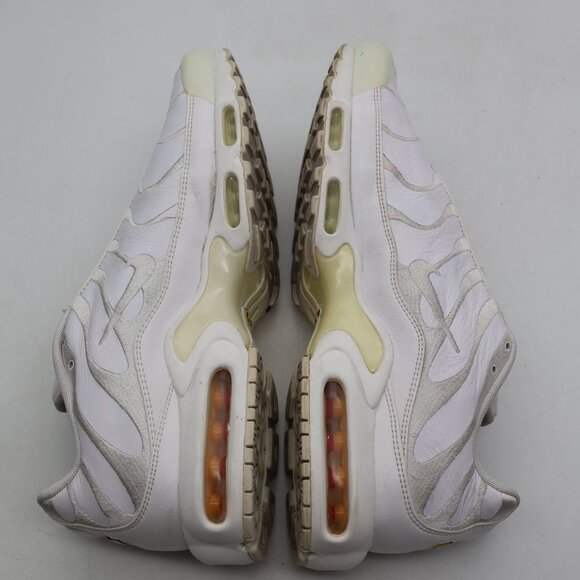 Nike Air Max Plus TN Men's 14 Triple White Metallic Silver Sneakers AJ2029-100 - Picture 6 of 11